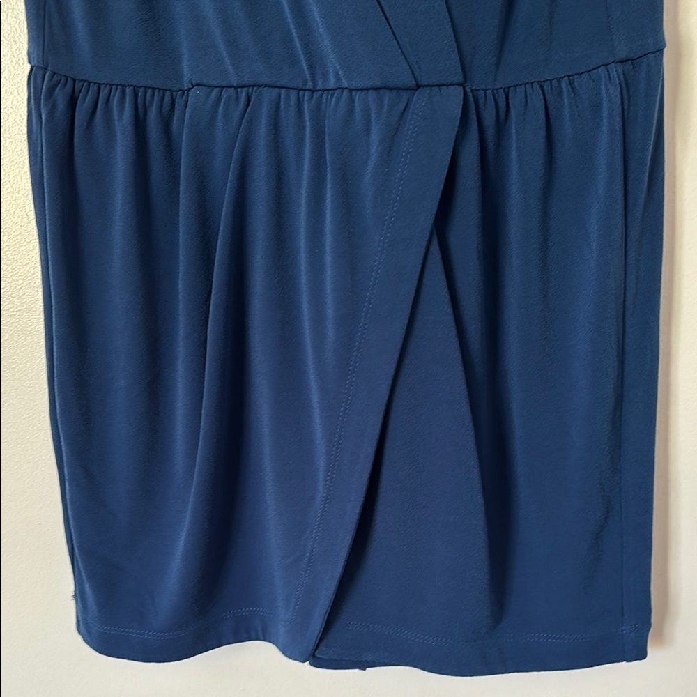 Bcbgeneration Deep Blue Wrap Mini Dress - image 3